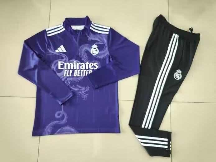 AAA(Thailand) Real Madrid 24/25 Purples Soccer Tracksuit