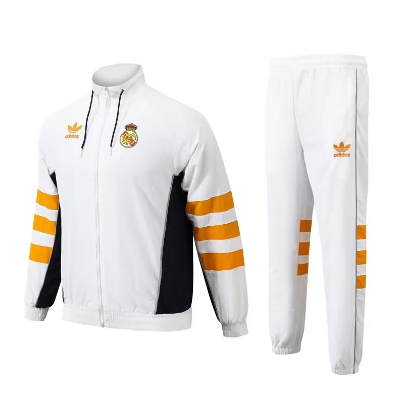 AAA(Thailand) Real Madrid 24/25 White Soccer Tracksuit 04