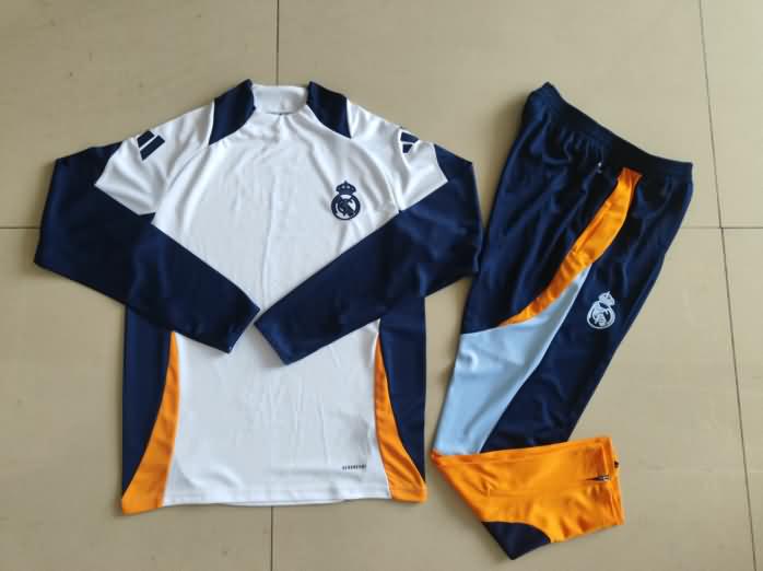 AAA(Thailand) Real Madrid 24/25 White Soccer Tracksuit 06