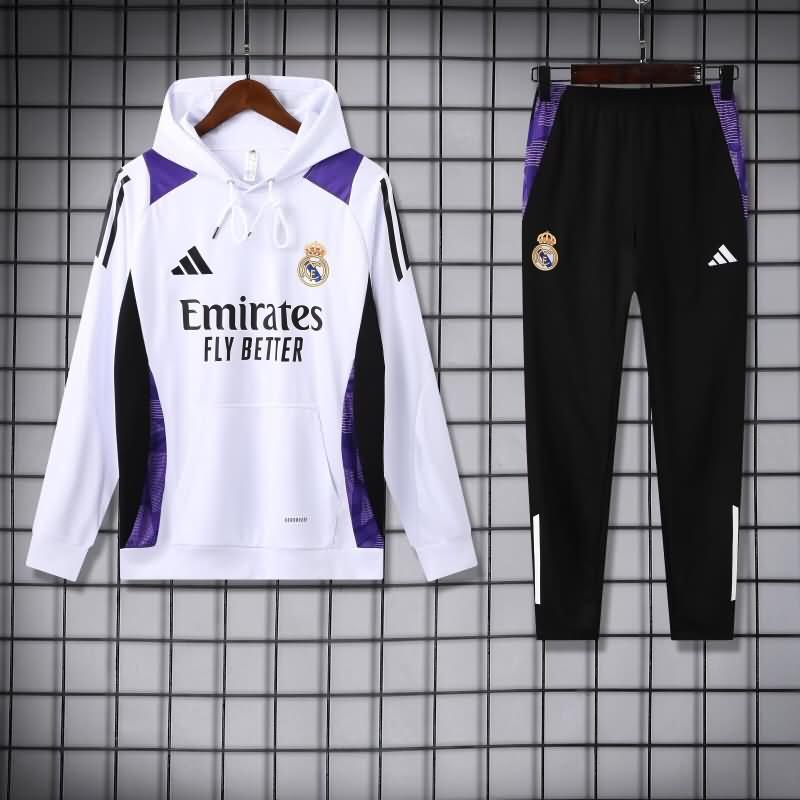 AAA(Thailand) Real Madrid 24/25 White Soccer Tracksuit 08