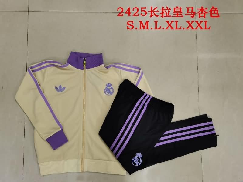 AAA(Thailand) Real Madrid 24/25 Yellow Soccer Tracksuit