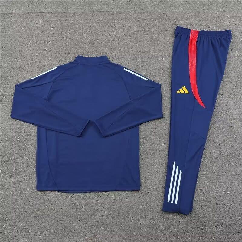 AAA(Thailand) Spain 2024 Dark Blue Soccer Tracksuit 02