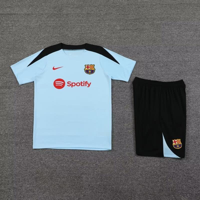 AAA(Thailand) Barcelona 24/25 Light Blue Soccer Training Sets 02