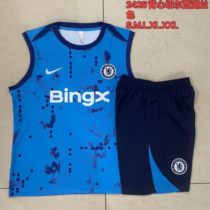 AAA(Thailand) Chelsea 24/25 Blue Soccer Training Sets 02