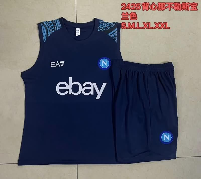 AAA(Thailand) Napoli 24/25 Dark Blue Soccer Training Sets