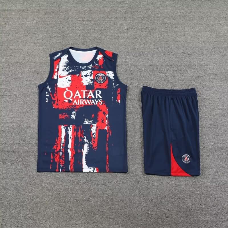 AAA(Thailand) Paris St German 24/25 Dark Blue Soccer Training Sets