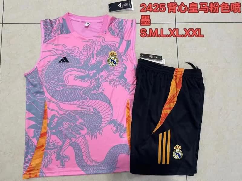 AAA(Thailand) Real Madrid 24/25 Pink Soccer Training Sets