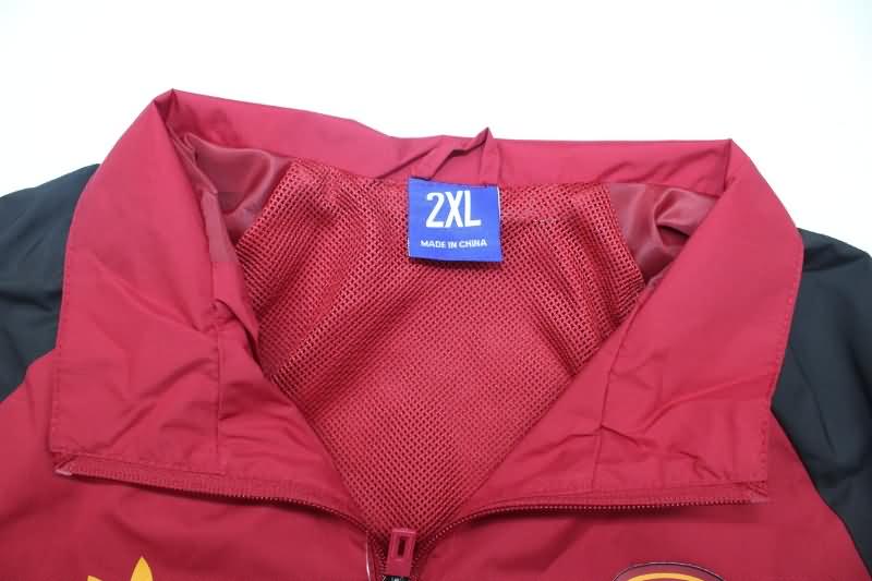 AAA(Thailand) AS Roma 24/25 Red Soccer Windbreaker