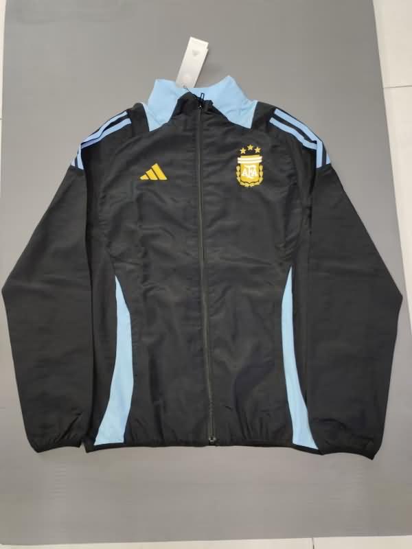 AAA(Thailand) Argentina 2024 Black Soccer Windbreaker