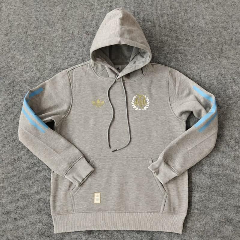 AAA(Thailand) Argentina 2024 Grey Soccer Hoodies