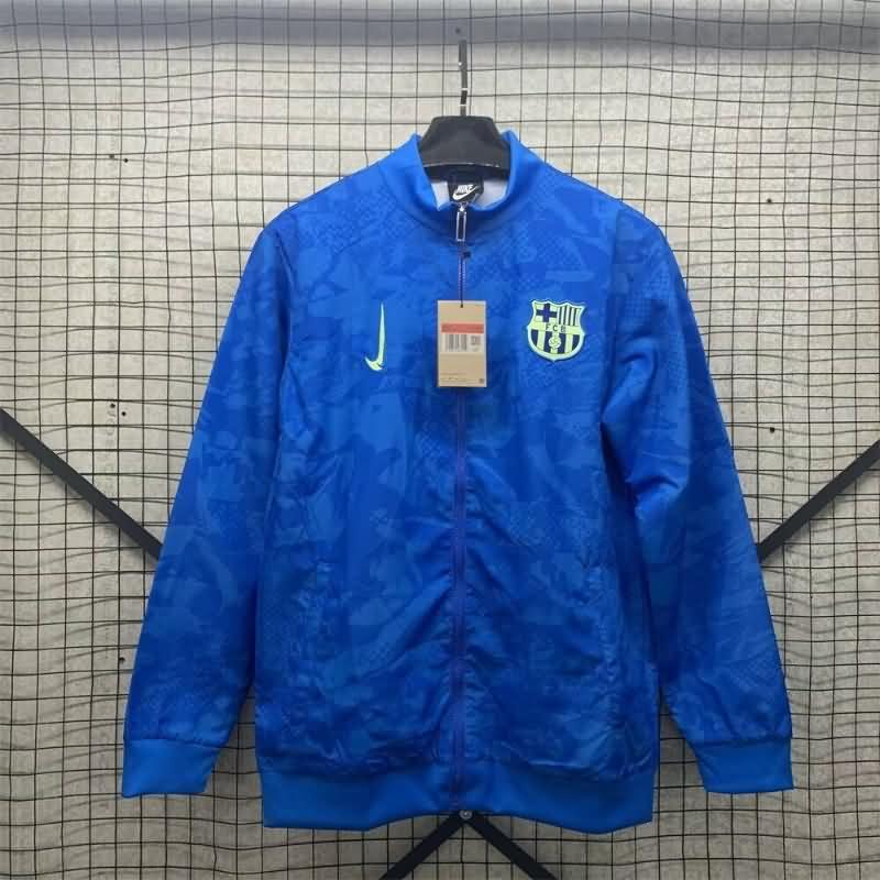 AAA(Thailand) Barcelona 24/25 Blue Soccer Windbreaker