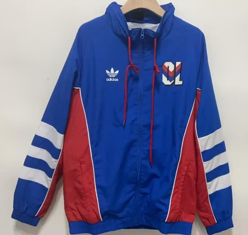 AAA(Thailand) Lyon 24/25 Blue Soccer Windbreaker 02