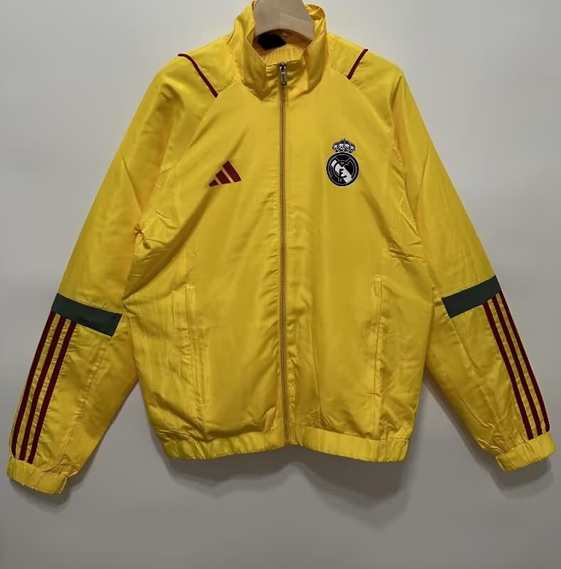 AAA(Thailand) Real Madrid 24/25 Yellow Soccer Windbreaker