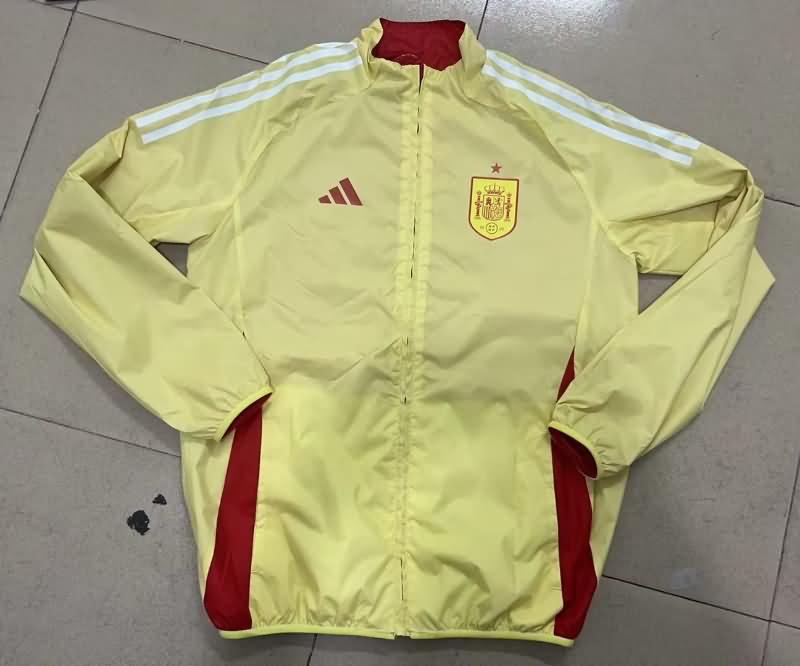 AAA(Thailand) Spain 2024 Red Yellow Reversible Soccer Windbreaker