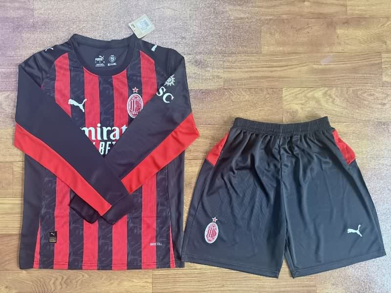 AC Milan 25/26 Home Long Sleeve Soccer Jersey AC Milan 25/26 Home Long Sleeve Soccer Jersey