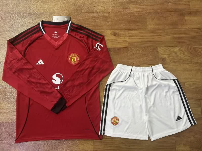 Manchester United 25/26 Home Long Sleeve Soccer Jersey Manchester United 25/26 Home Long Sleeve Soccer Jersey