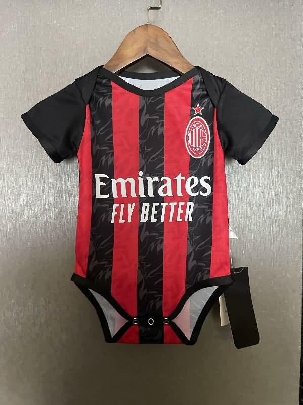 AAA(Thailand) AC Milan 25/26 Home Baby Soccer Jerseys AAA(Thailand) AC Milan 25/26 Home Baby Soccer Jerseys