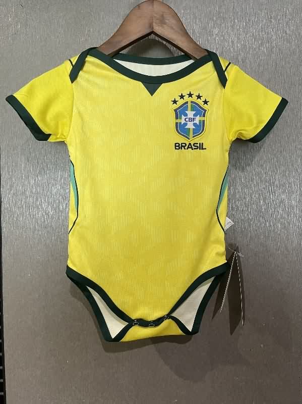 AAA(Thailand) Brazil 2026 Home Baby Soccer Jerseys AAA(Thailand) Brazil 2026 Home Baby Soccer Jerseys