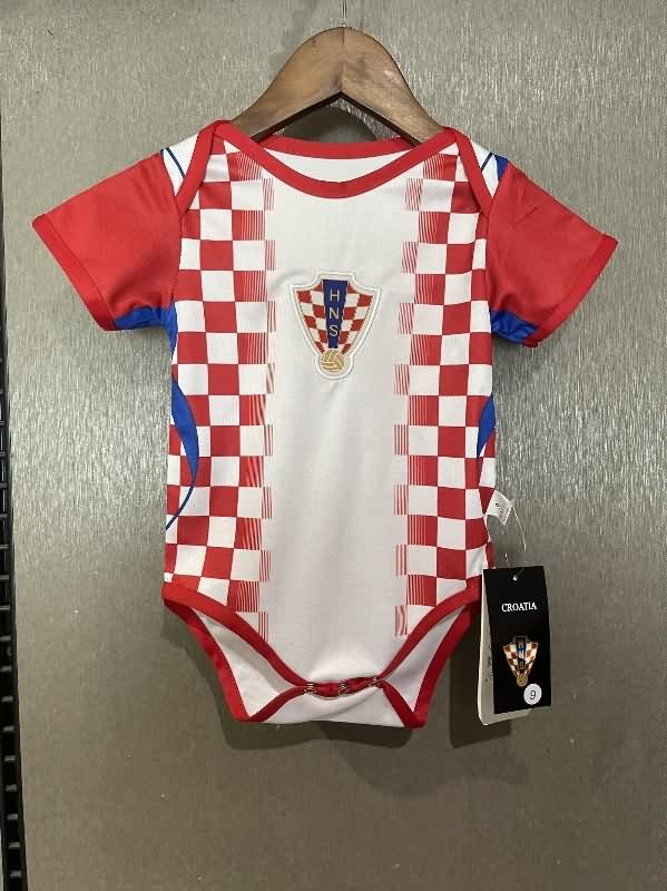 AAA(Thailand) Croatia 2026 Home Baby Soccer Jerseys AAA(Thailand) Croatia 2026 Home Baby Soccer Jerseys