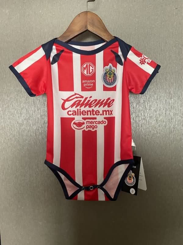 AAA(Thailand) Guadalajara 25/26 Home Baby Soccer Jerseys AAA(Thailand) Guadalajara 25/26 Home Baby Soccer Jerseys