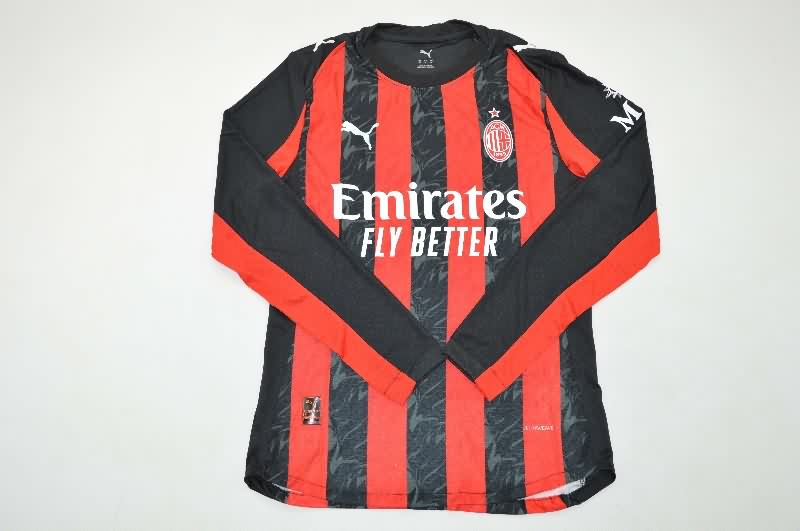 AAA(Thailand) AC Milan 25/26 Home Long Sleeve Soccer Jersey (Player) AAA(Thailand) AC Milan 25/26 Home Long Sleeve Soccer Jersey (Player)