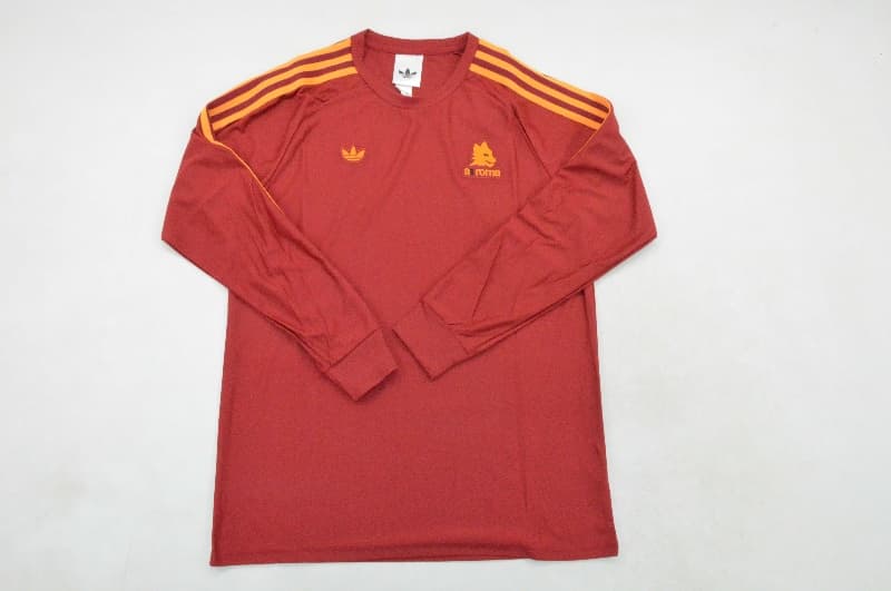 AAA(Thailand) AS Roma 25/26 Red Long Sleeve Soccer Jersey AAA(Thailand) AS Roma 25/26 Red Long Sleeve Soccer Jersey