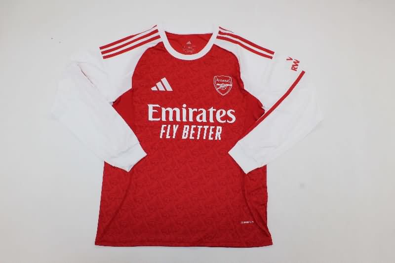 AAA(Thailand) Arsenal 25/26 Home Long Sleeve Soccer Jersey AAA(Thailand) Arsenal 25/26 Home Long Sleeve Soccer Jersey