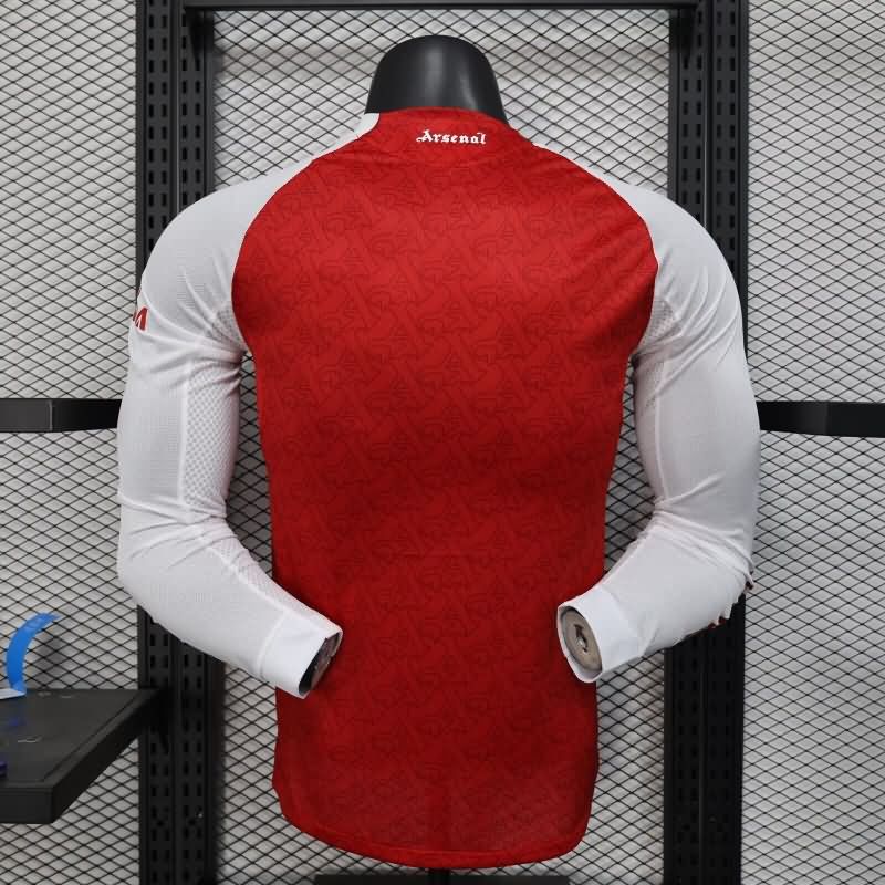 AAA(Thailand) Arsenal 25/26 Home Long Sleeve Soccer Jersey(Player)