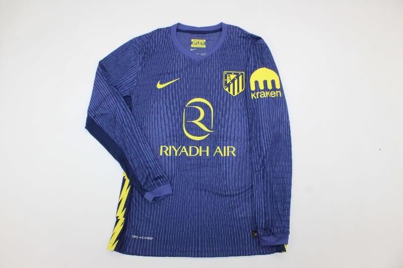 AAA(Thailand) Atletico Madrid 25/26 Away Long Sleeve Soccer Jersey (Player) AAA(Thailand) Atletico Madrid 25/26 Away Long Sleeve Soccer Jersey (Player)