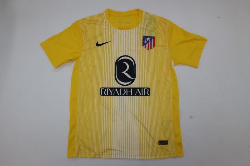 AAA(Thailand) Atletico Madrid 25/26 Goalkeeper Yellow Soccer Jersey AAA(Thailand) Atletico Madrid 25/26 Goalkeeper Yellow Soccer Jersey