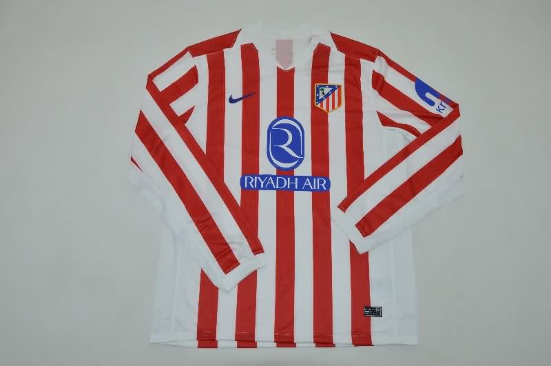 AAA(Thailand) Atletico Madrid 25/26 Home Long Sleeve Soccer Jersey AAA(Thailand) Atletico Madrid 25/26 Home Long Sleeve Soccer Jersey