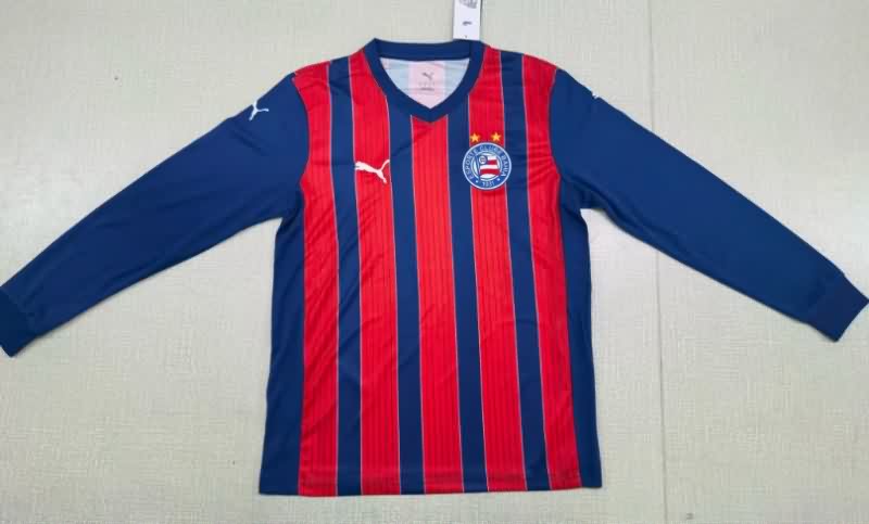 AAA(Thailand) Bahia 2025 Away Long Sleeve Soccer Jersey AAA(Thailand) Bahia 2025 Away Long Sleeve Soccer Jersey