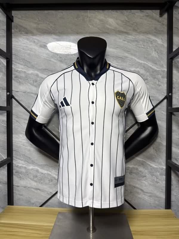 AAA(Thailand) Boca Juniors 2025 Travel White Soccer Jersey (Player) AAA(Thailand) Boca Juniors 2025 Travel White Soccer Jersey (Player)