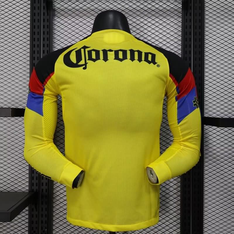 AAA(Thailand) Club America 25/26 Home Long Sleeve Soccer Jersey (Player)