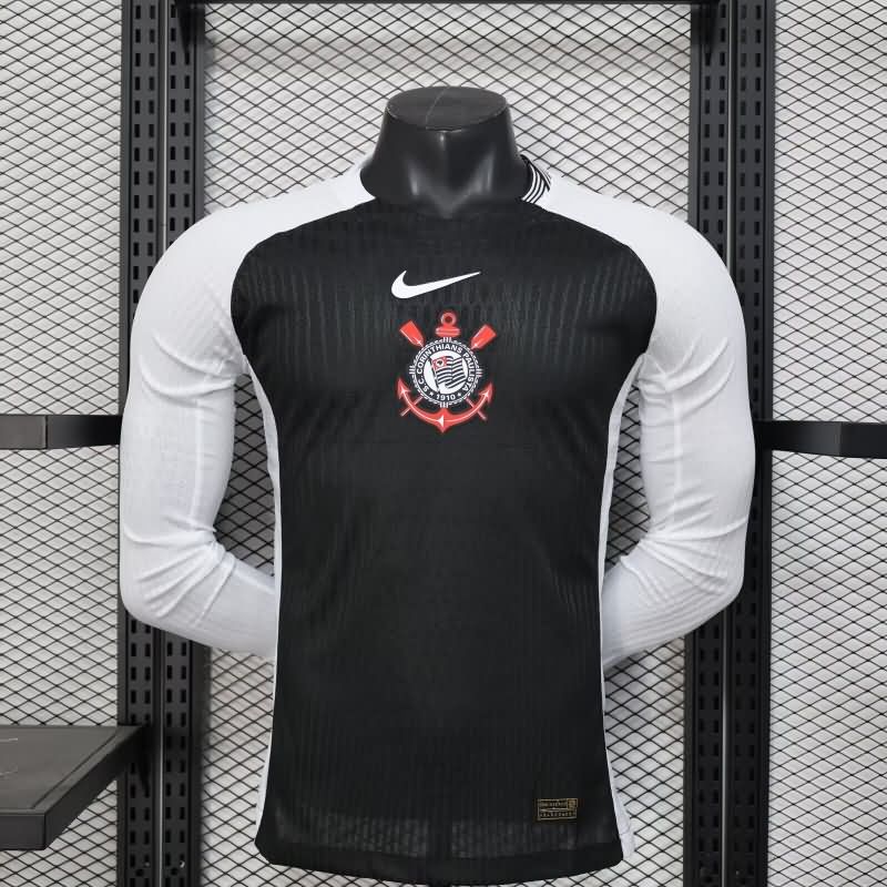 AAA(Thailand) Corinthians 2025 Away Long Sleeve Soccer Jersey (Player) AAA(Thailand) Corinthians 2025 Away Long Sleeve Soccer Jersey (Player)