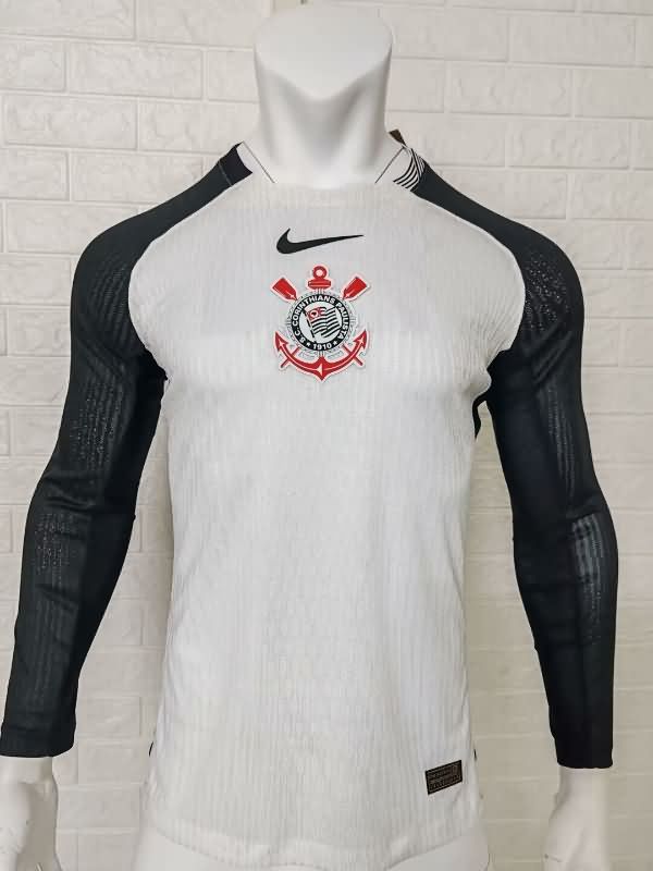 AAA(Thailand) Corinthians 2025 Home Long Sleeve Soccer Jersey (Player) AAA(Thailand) Corinthians 2025 Home Long Sleeve Soccer Jersey (Player)