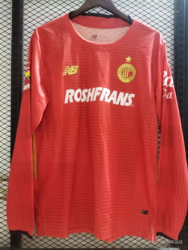 AAA(Thailand) Deportivo Toluca 25/26 Home Long Sleeve Soccer Jersey AAA(Thailand) Deportivo Toluca 25/26 Home Long Sleeve Soccer Jersey