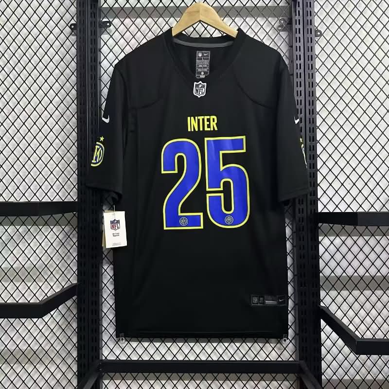 AAA(Thailand) Inter Milan 25/26 Black NFL Jersey AAA(Thailand) Inter Milan 25/26 Black NFL Jersey