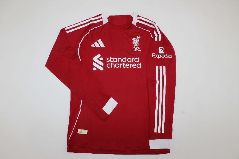 AAA(Thailand) Liverpool 25/26 Home Long Sleeve Soccer Jersey (Player) AAA(Thailand) Liverpool 25/26 Home Long Sleeve Soccer Jersey (Player)