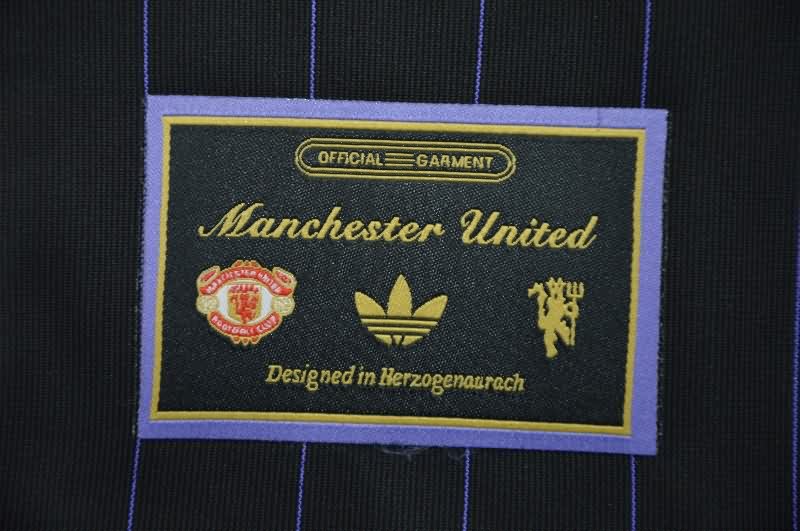 AAA(Thailand) Manchester United 25/26 Black Long Sleeve Soccer Jersey