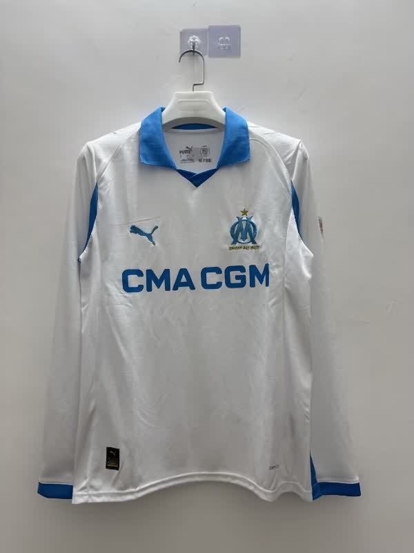 AAA(Thailand) Marseilles 25/26 Home Long Sleeve Soccer Jersey AAA(Thailand) Marseilles 25/26 Home Long Sleeve Soccer Jersey