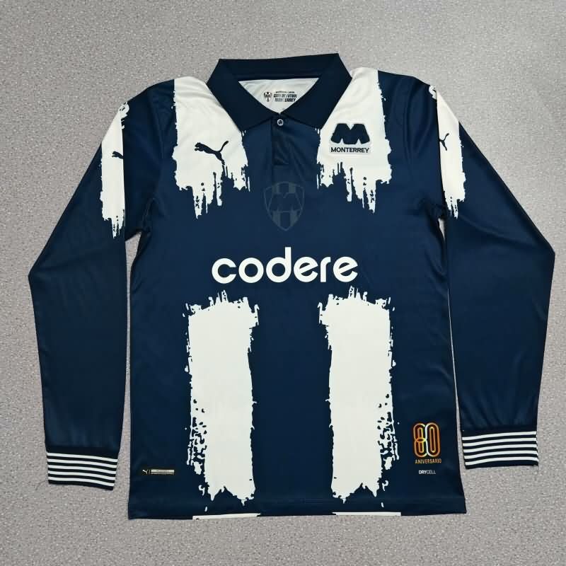 AAA(Thailand) Monterrey 2025 80th Anniversary Long Sleeve Soccer Jersey AAA(Thailand) Monterrey 2025 80th Anniversary Long Sleeve Soccer Jersey
