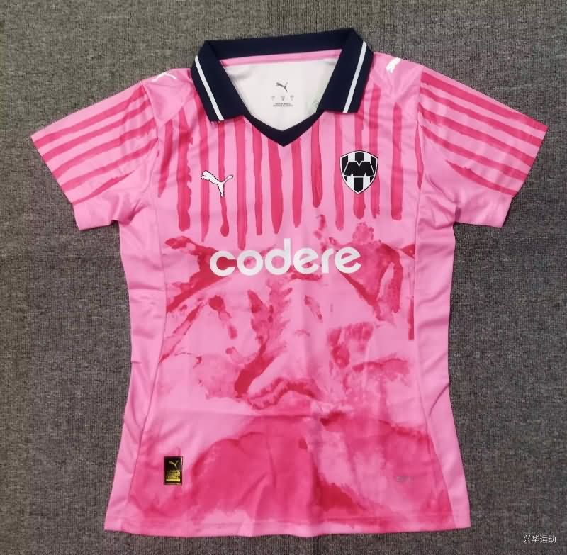 AAA(Thailand) Monterrey 25/26 Goalkeeper Pink Women Soccer Jersey AAA(Thailand) Monterrey 25/26 Goalkeeper Pink Women Soccer Jersey