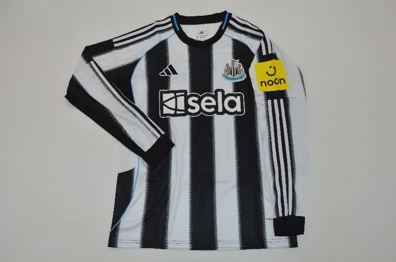 AAA(Thailand) Newcastle United 25/26 Home Long Sleeve Soccer Jersey AAA(Thailand) Newcastle United 25/26 Home Long Sleeve Soccer Jersey