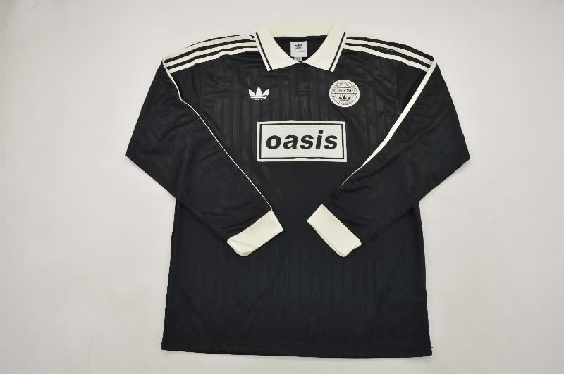 AAA(Thailand) Oasis 2025 Black Long Sleeve Soccer Jersey AAA(Thailand) Oasis 2025 Black Long Sleeve Soccer Jersey
