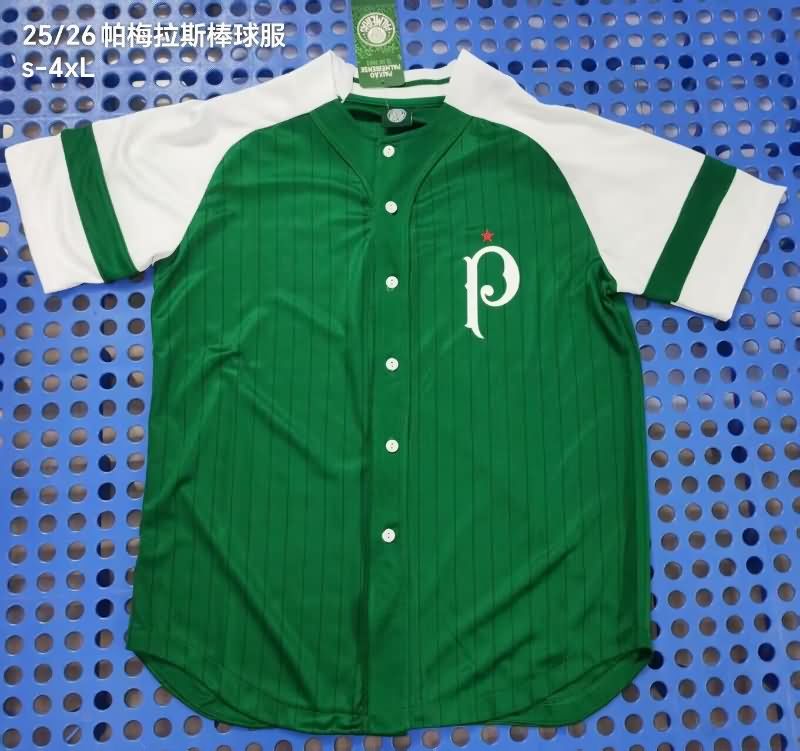 AAA(Thailand) Palmeiras 2025 Green Baseball Jersey AAA(Thailand) Palmeiras 2025 Green Baseball Jersey