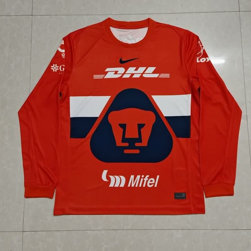 AAA(Thailand) Pumas UNAM 25/26 Goalkeeper Orange Long Sleeve Soccer Jersey AAA(Thailand) Pumas UNAM 25/26 Goalkeeper Orange Long Sleeve Soccer Jersey
