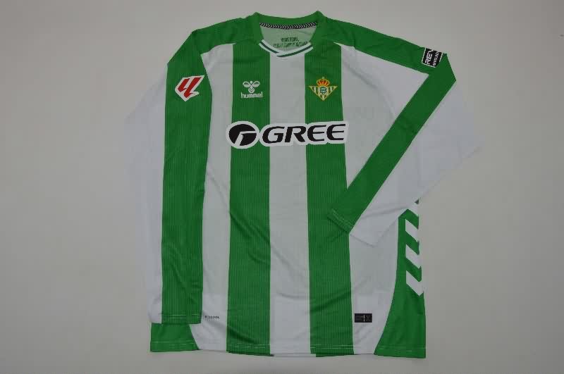 AAA(Thailand) Real Betis 25/26 Home Long Sleeve Soccer Jersey AAA(Thailand) Real Betis 25/26 Home Long Sleeve Soccer Jersey
