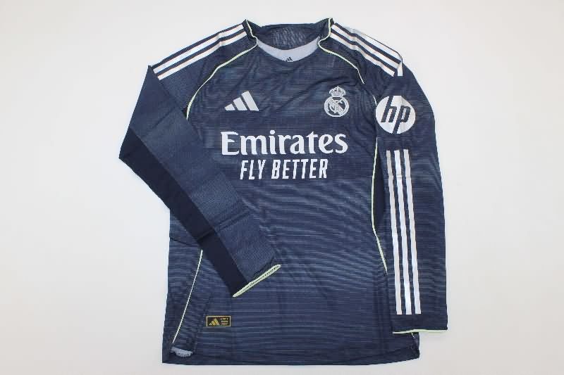 AAA(Thailand) Real Madrid 25/26 Away Long Sleeve Soccer Jersey (Player) AAA(Thailand) Real Madrid 25/26 Away Long Sleeve Soccer Jersey (Player)