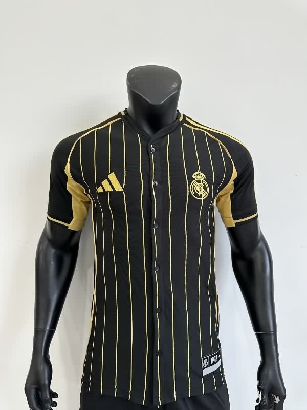 AAA(Thailand) Real Madrid 25/26 Travel Black Soccer Jersey AAA(Thailand) Real Madrid 25/26 Travel Black Soccer Jersey
